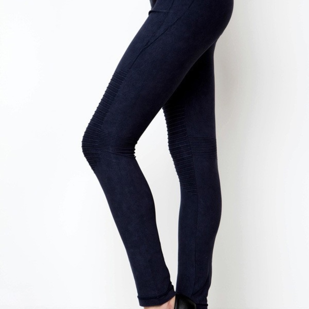 VINTAGE ACID WASHED MOTO LEGGING - Picture 2 of 3